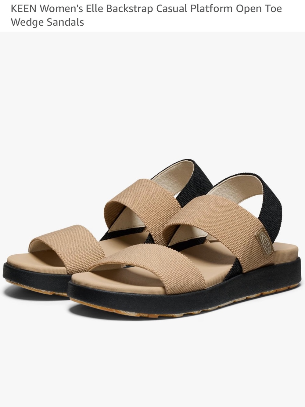 NIB Keen Wombe’s Elle Backstrap Casual Platform Wedge Sandals